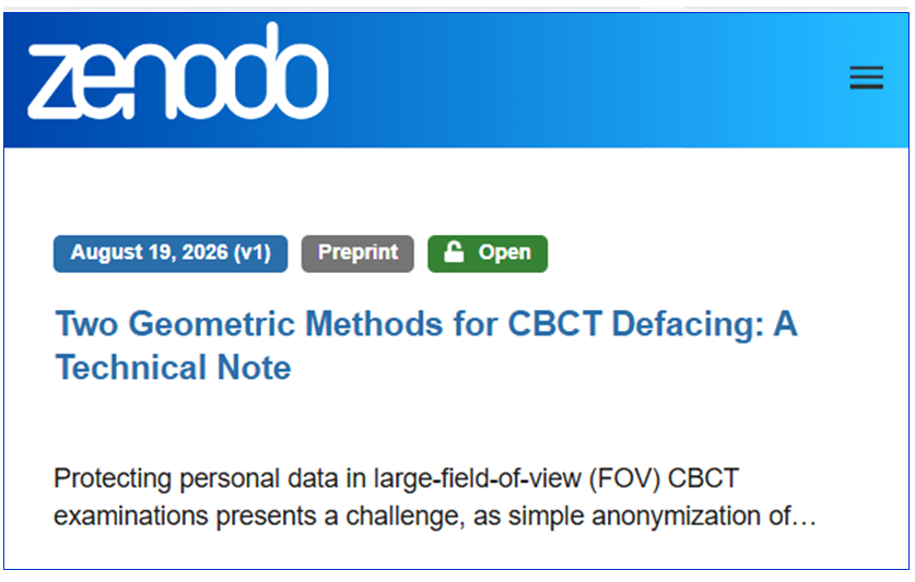 Two Geometric Methods for CBCT Defacing: A Technical Note (preprint)
